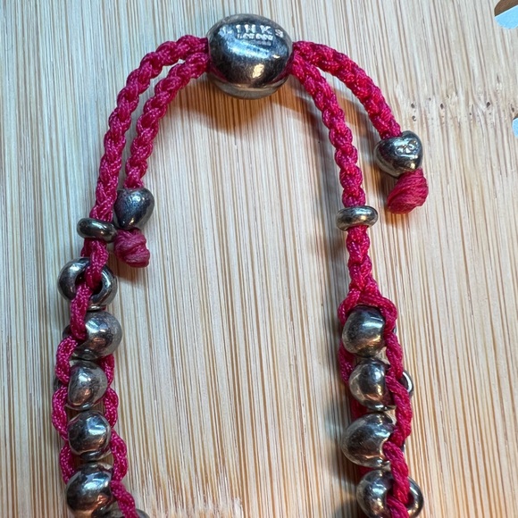 Genuine Rare Links London Magenta Friendship Bracelet 925 Sterling Silver - Picture 3 of 5